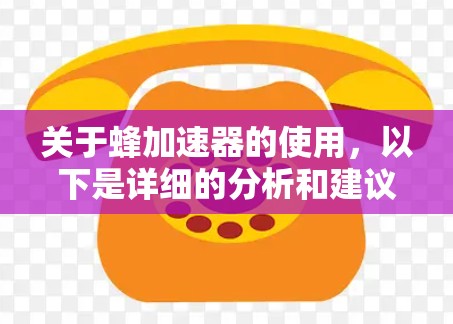 关于蜂加速器的使用，以下是详细的分析和建议